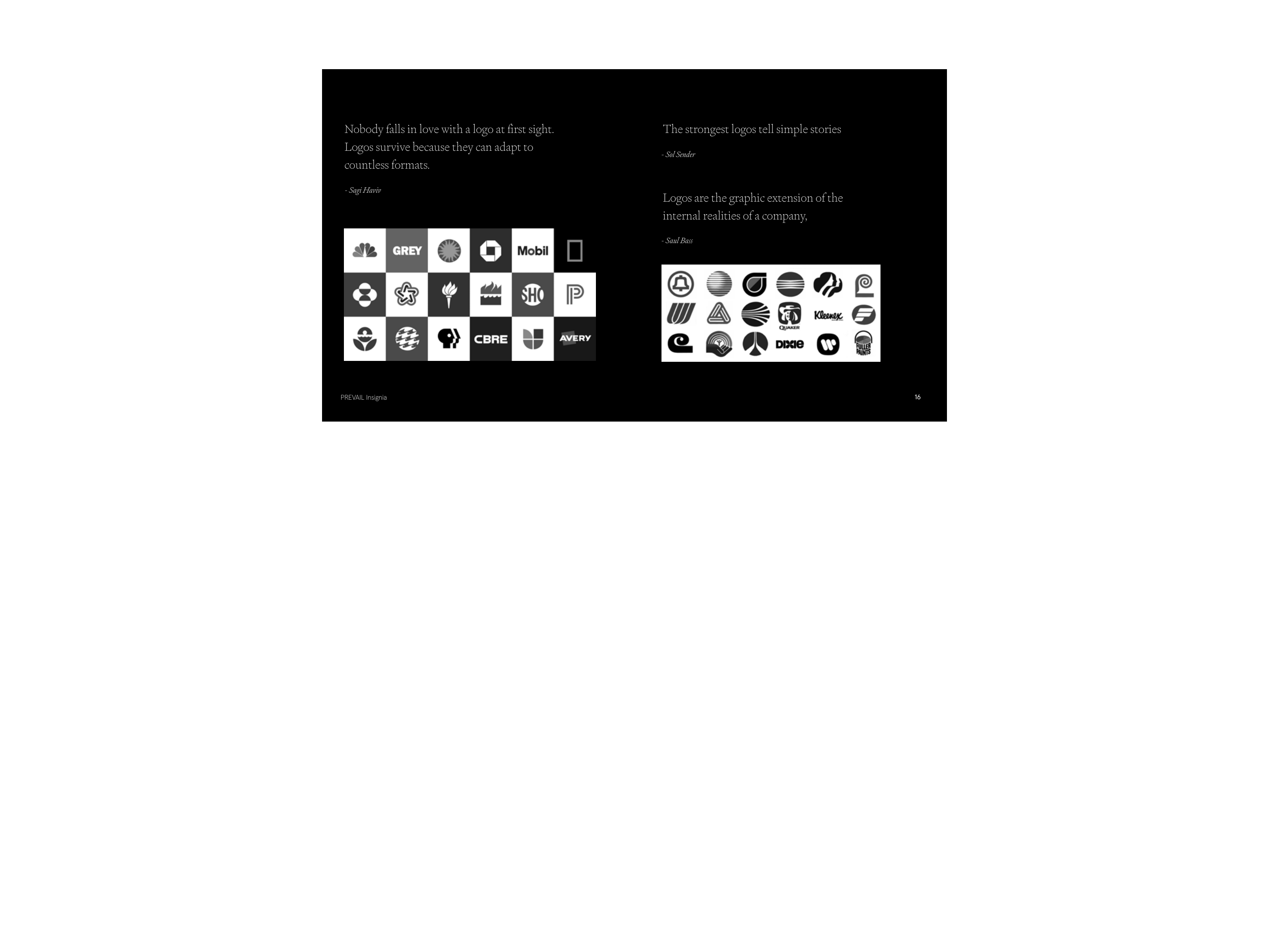 Iconic Logo References — Sagi Haviv, Sol Sender, Saul Bass