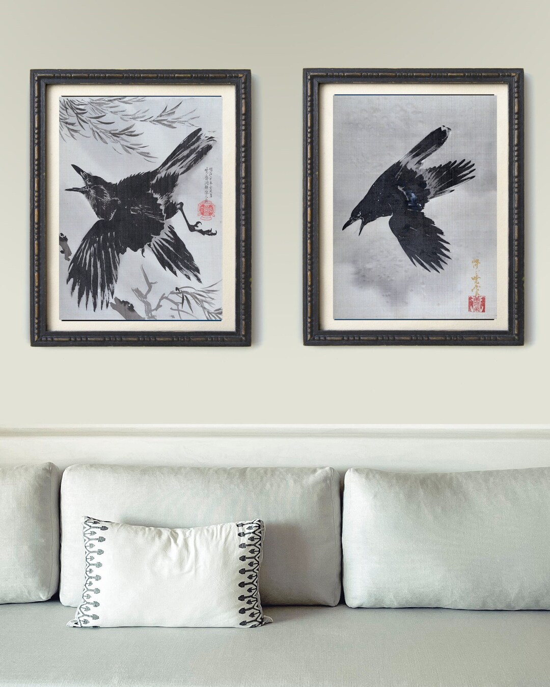 Framed Kyosai prints