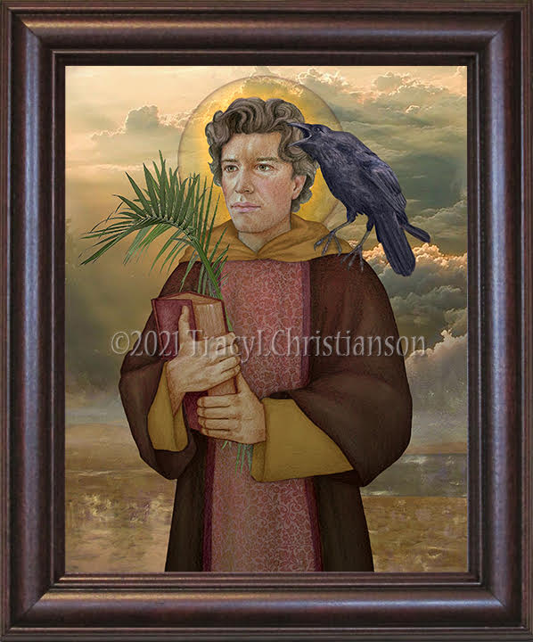 Saint Vincent with raven